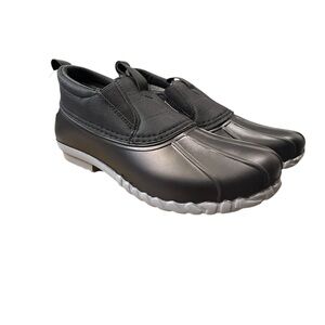 Jambu Men’s Black and Gray Marsh Waterproof Duck Ankle Boot Slip Ons 10M NWT
